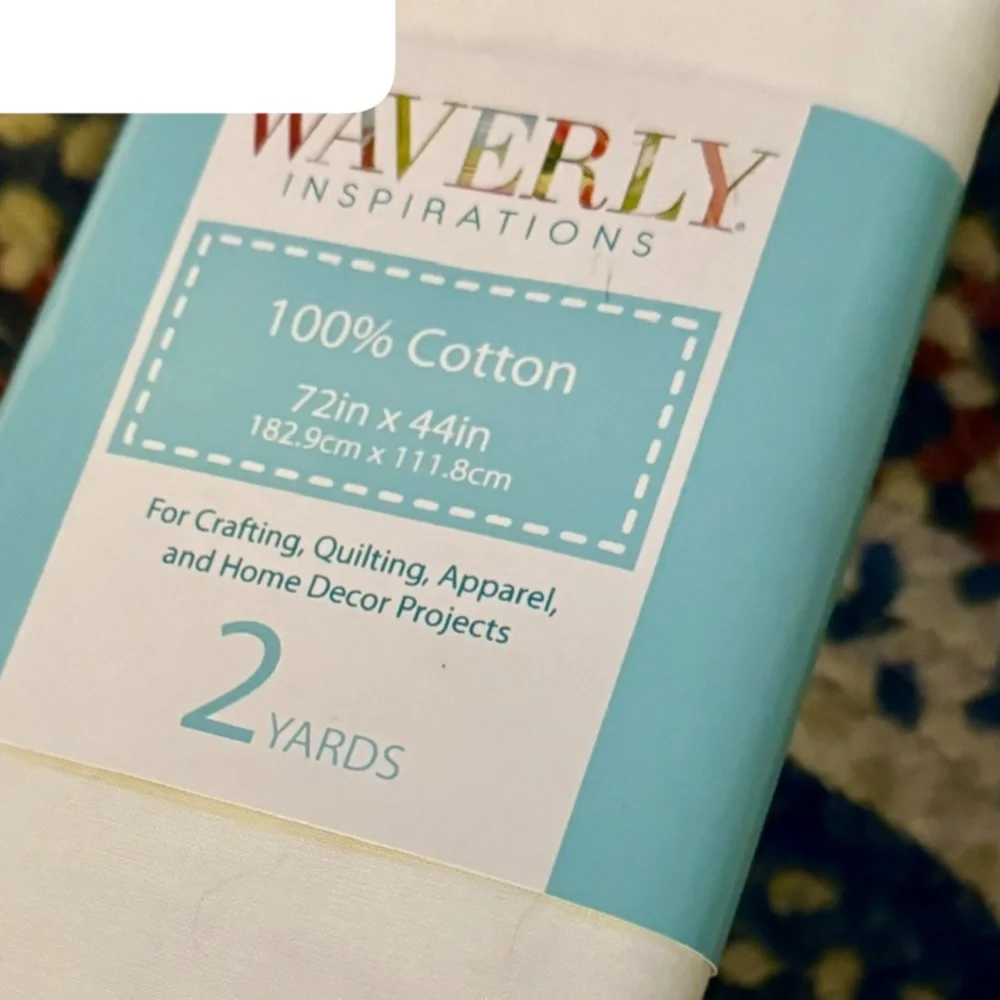 Waverly Inspirations White Cotton Fabric - Picture 5 of 5